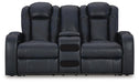 Fyne-Dyme Power Reclining Loveseat with Console - Home Furniture And More (Brentwood, MD)