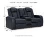 Fyne-Dyme Power Reclining Loveseat with Console - Home Furniture And More (Brentwood, MD)