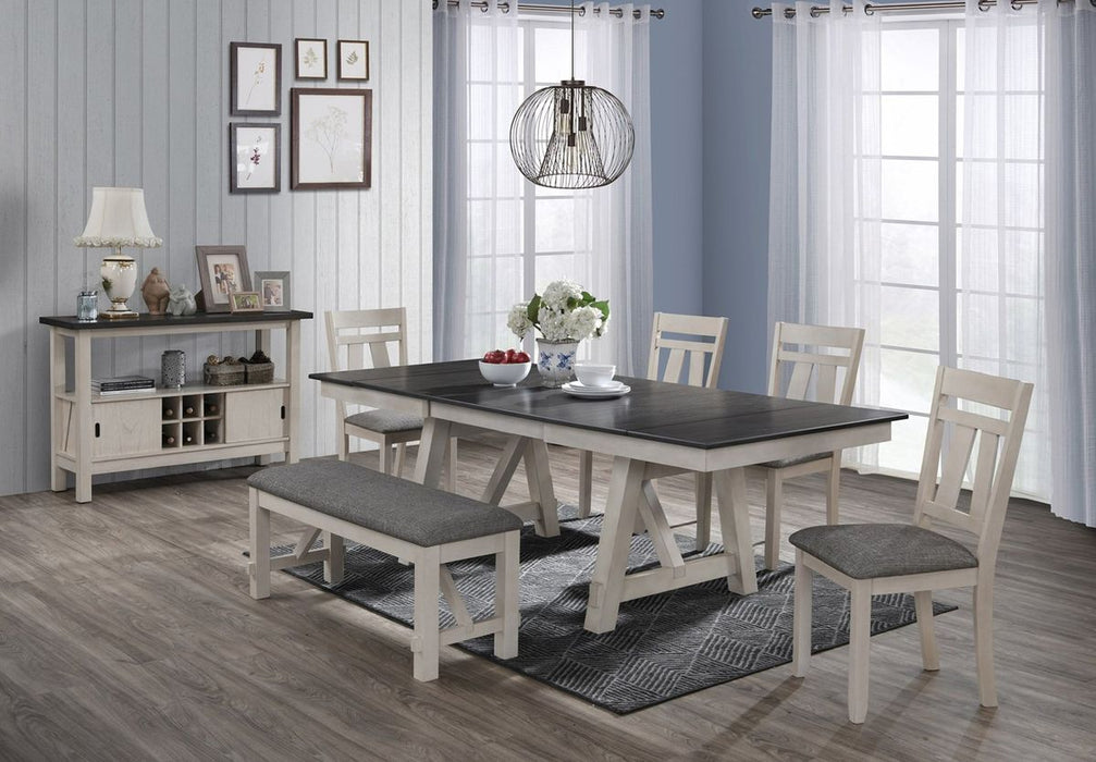 Crown Mark Maribelle Bench In Chalk/Grey - Home Furniture And More (Brentwood, MD)