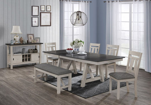 Crown Mark Maribelle Bench In Chalk/Grey - Home Furniture And More (Brentwood, MD)