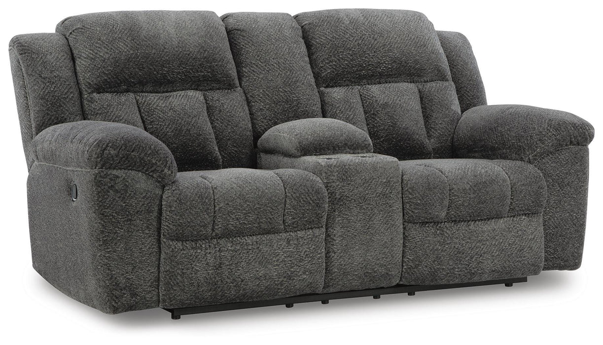 Frohn Reclining Loveseat with Console - Home Furniture And More (Brentwood, MD)