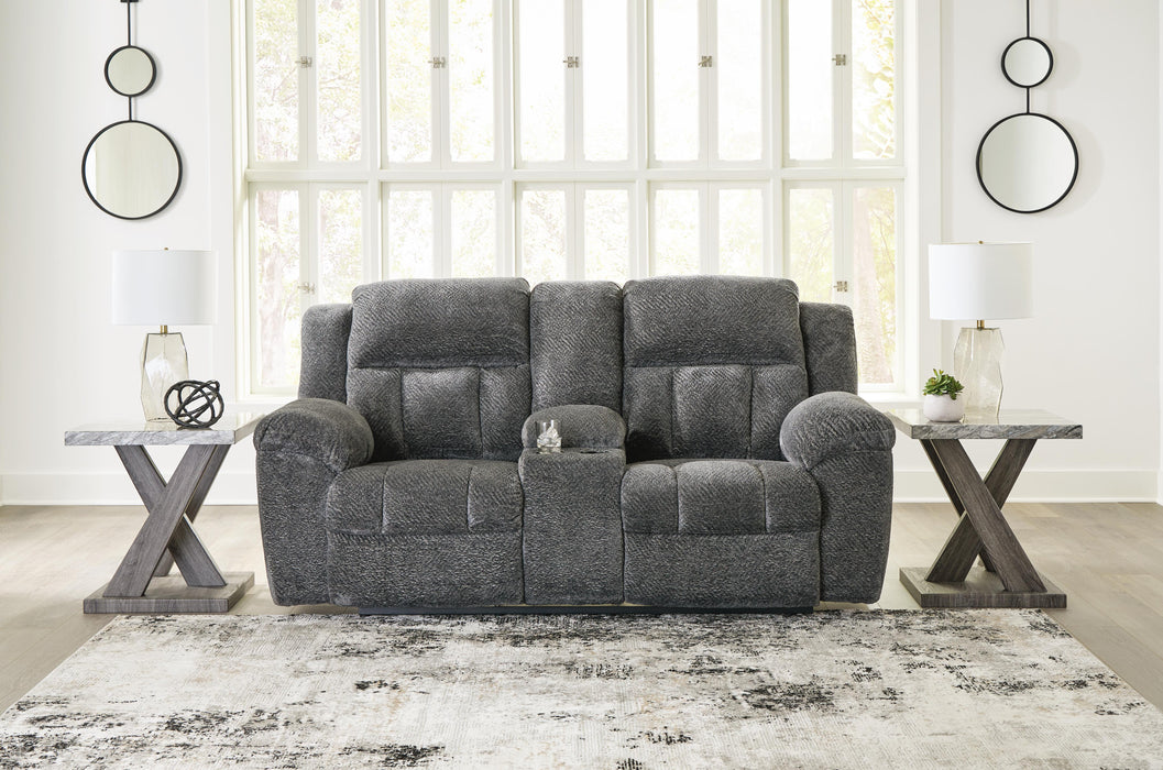 Frohn Reclining Loveseat with Console - Home Furniture And More (Brentwood, MD)