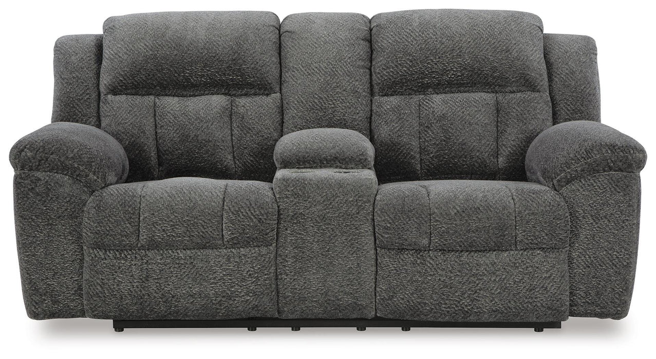 Frohn Reclining Loveseat with Console - Home Furniture And More (Brentwood, MD)