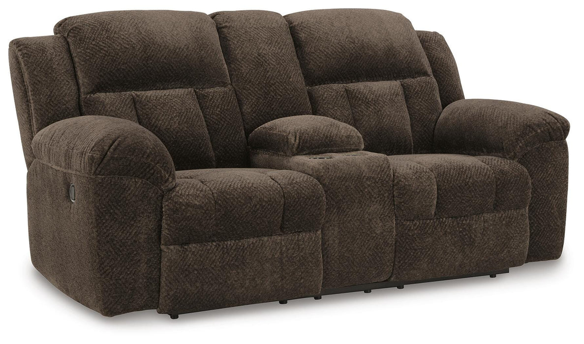 Frohn Reclining Loveseat with Console - Home Furniture And More (Brentwood, MD)