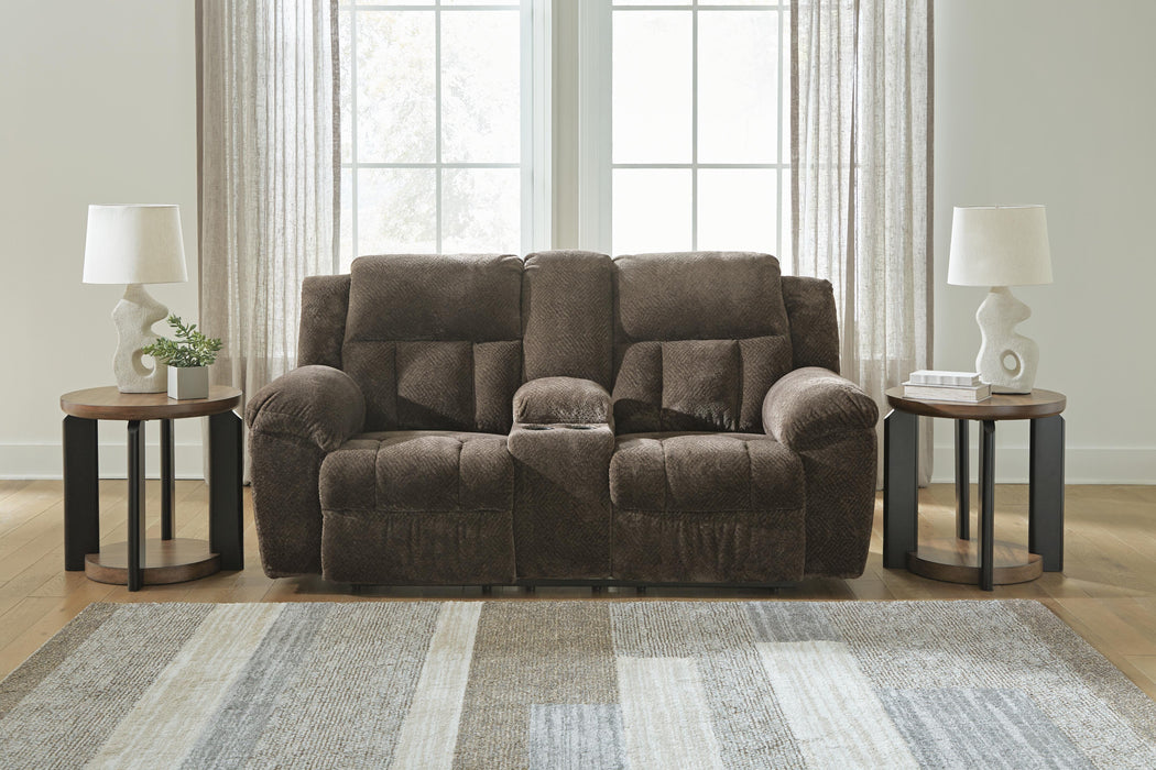 Frohn Reclining Loveseat with Console - Home Furniture And More (Brentwood, MD)