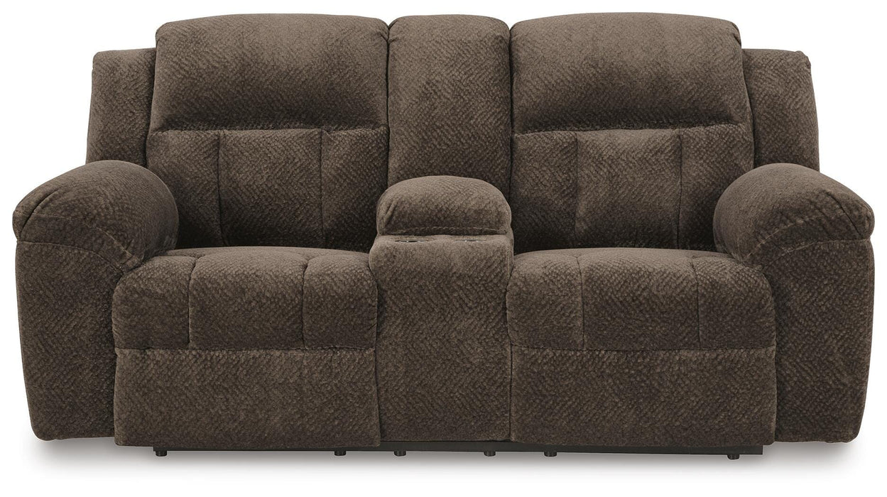 Frohn Reclining Loveseat with Console - Home Furniture And More (Brentwood, MD)