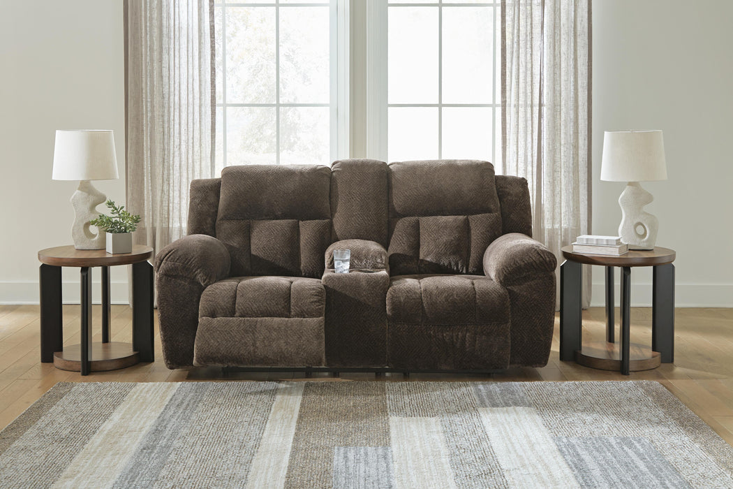 Frohn Reclining Loveseat with Console - Home Furniture And More (Brentwood, MD)