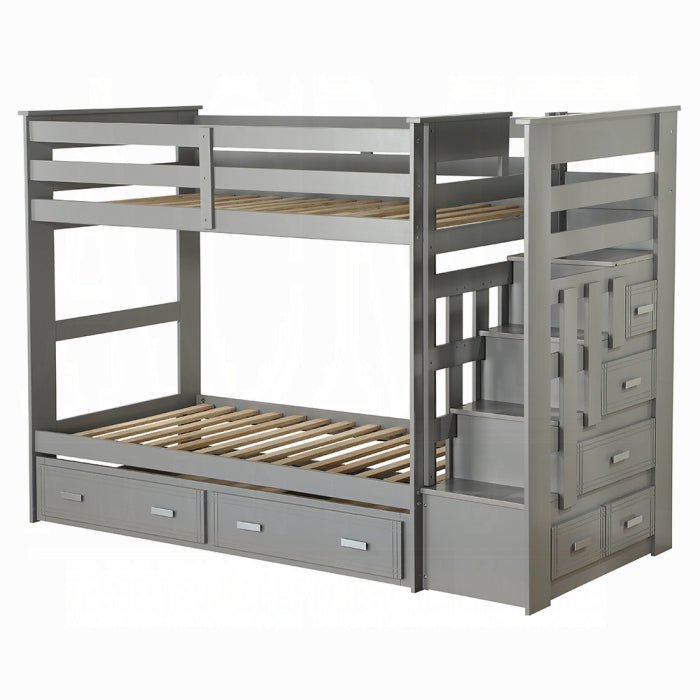 Allentown Twin-Twin Bunk Bed With Trundle and Storage - Home Furniture And More (Brentwood, MD)