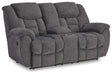 Foreside Reclining Loveseat with Console - Home Furniture And More (Brentwood, MD)