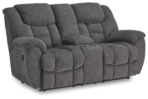 Foreside Reclining Loveseat with Console - Home Furniture And More (Brentwood, MD)