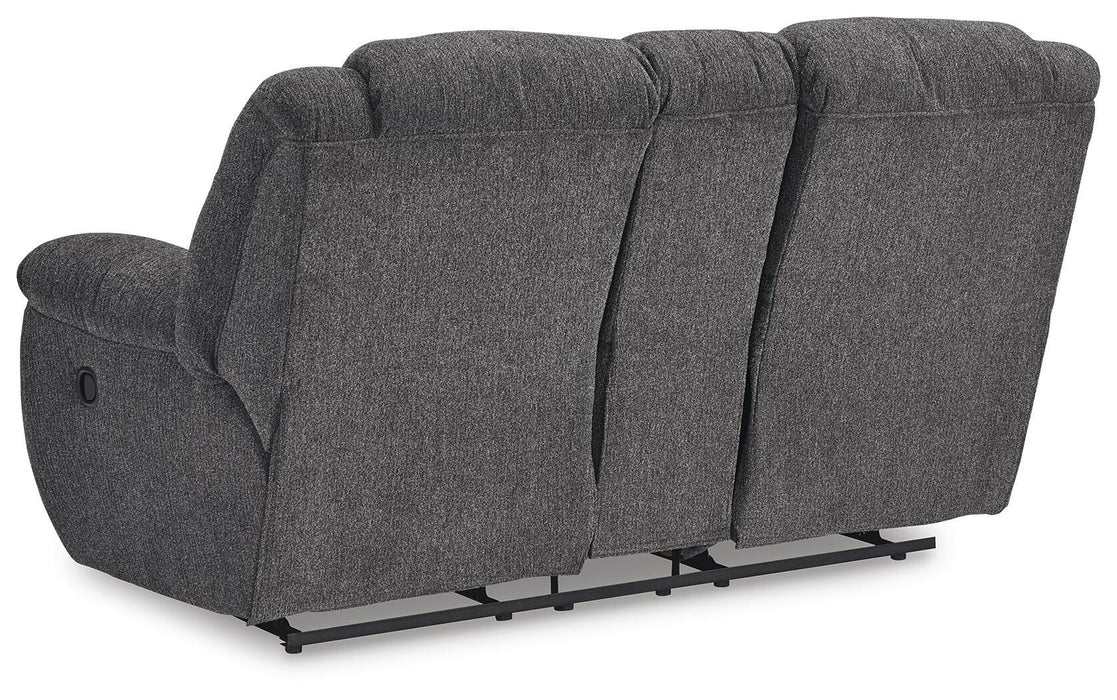 Foreside Reclining Loveseat with Console - Home Furniture And More (Brentwood, MD)