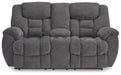 Foreside Reclining Loveseat with Console - Home Furniture And More (Brentwood, MD)