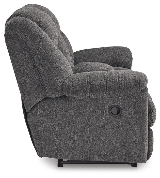 Foreside Reclining Loveseat with Console - Home Furniture And More (Brentwood, MD)
