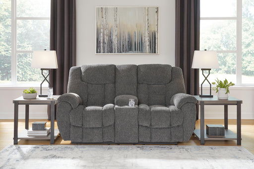 Foreside Reclining Loveseat with Console - Home Furniture And More (Brentwood, MD)