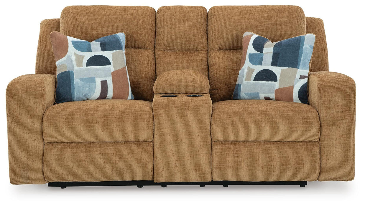 Kanlow Reclining Loveseat with Console - Home Furniture And More (Brentwood, MD)