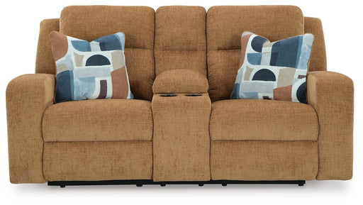 Kanlow Reclining Loveseat with Console - Home Furniture And More (Brentwood, MD)