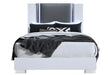 Ylime Smooth White Bed, Dresser, Mirror, Nightstand