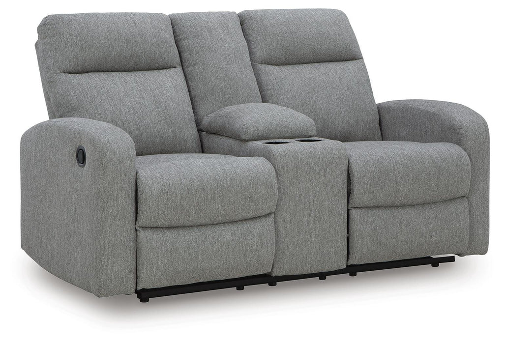 Gauntlet Reclining Loveseat with Console - Home Furniture And More (Brentwood, MD)