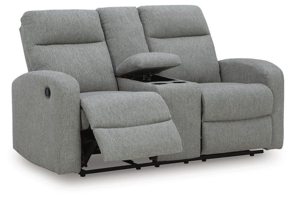 Gauntlet Reclining Loveseat with Console - Home Furniture And More (Brentwood, MD)