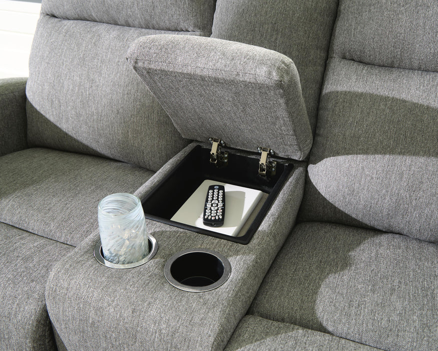Gauntlet Reclining Loveseat with Console - Home Furniture And More (Brentwood, MD)