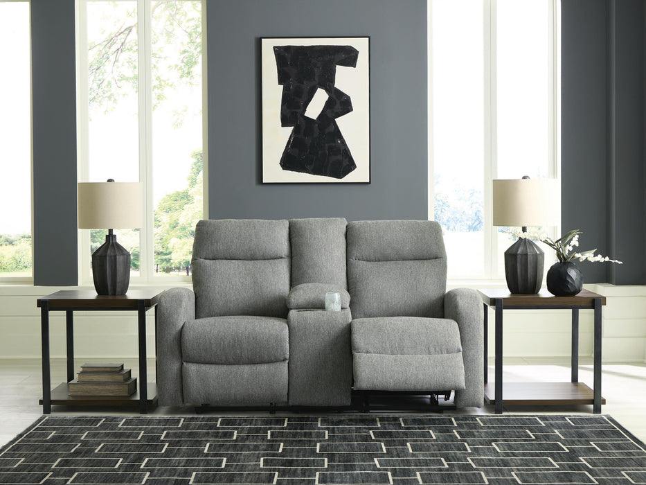 Gauntlet Reclining Loveseat with Console - Home Furniture And More (Brentwood, MD)