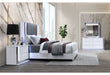 Ylime Smooth White Bed, Dresser, Mirror, Nightstand