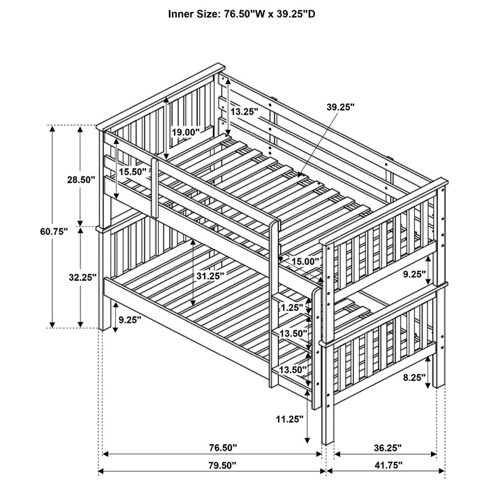 Chapman Bunk Bed - Home Furniture And More (Brentwood, MD)