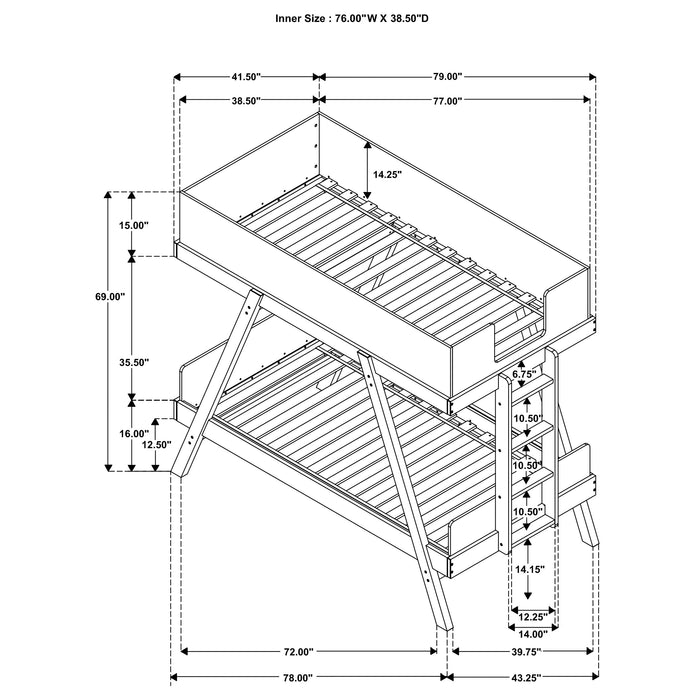 Frankie Bunk Bed - Home Furniture And More (Brentwood, MD)