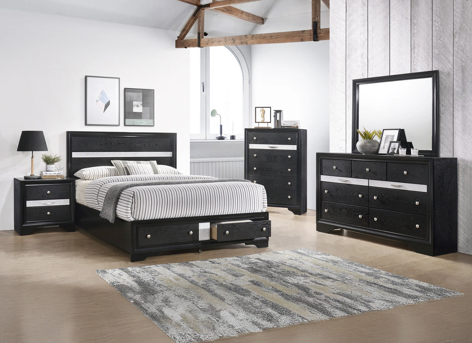 Crown Mark Regata Queen Storage Bed in Black image