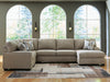 Newellen Sleeper Sectional with Chaise - Home Furniture And More (Brentwood, MD)