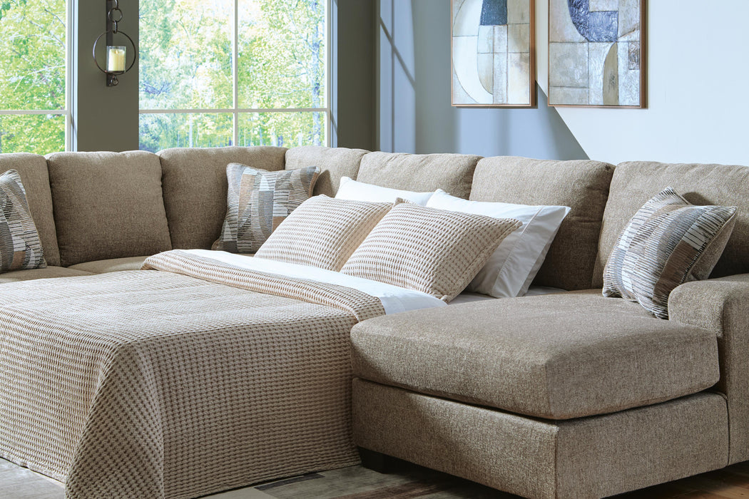 Newellen Sleeper Sectional with Chaise - Home Furniture And More (Brentwood, MD)