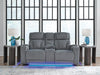 Studio Cave Power Reclining Loveseat with Console - Home Furniture And More (Brentwood, MD)