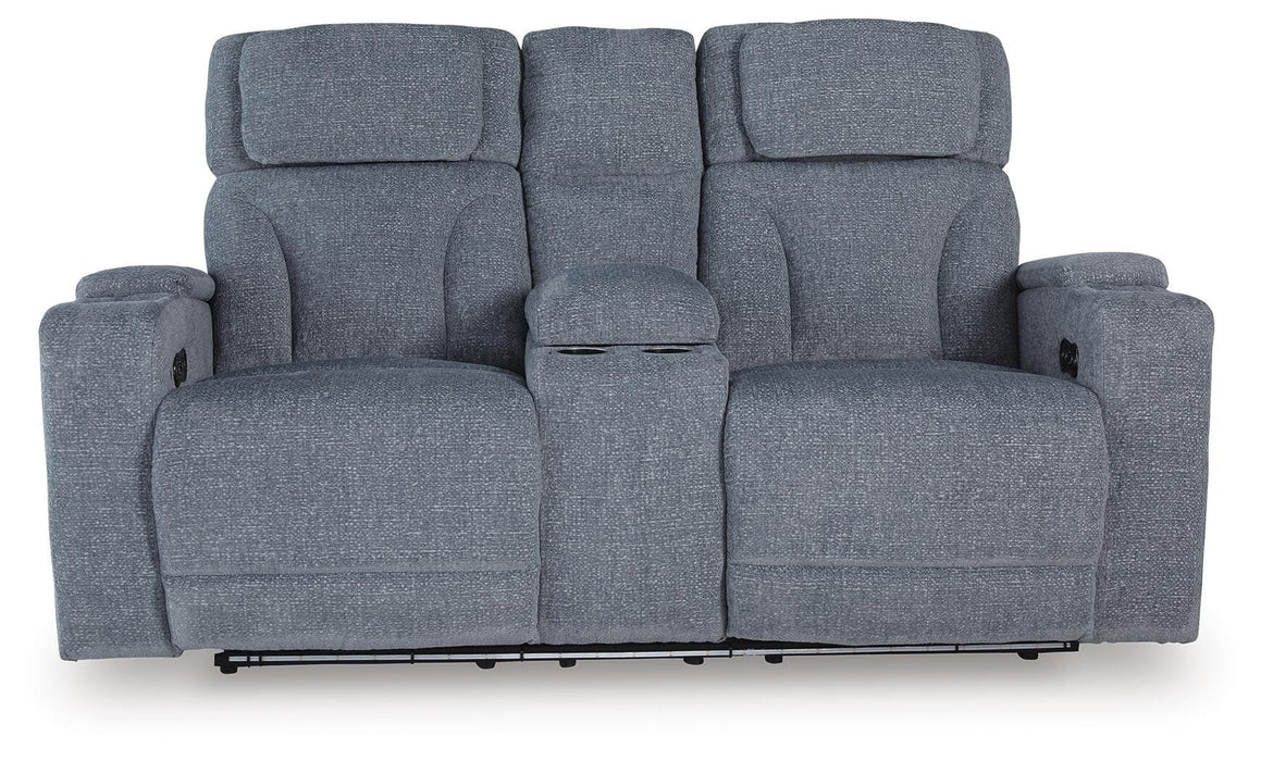 Studio Cave Power Reclining Loveseat with Console - Home Furniture And More (Brentwood, MD)