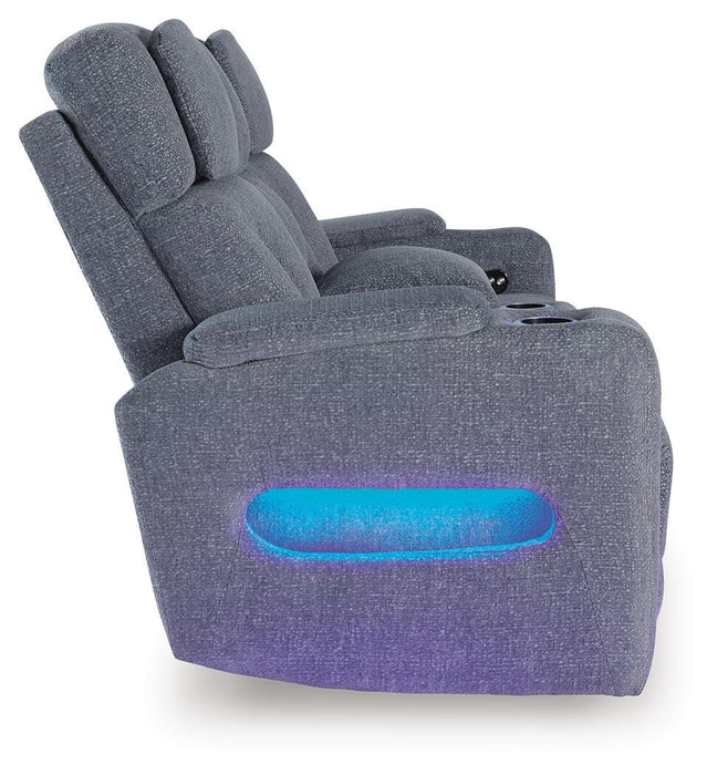 Studio Cave Power Reclining Loveseat with Console - Home Furniture And More (Brentwood, MD)