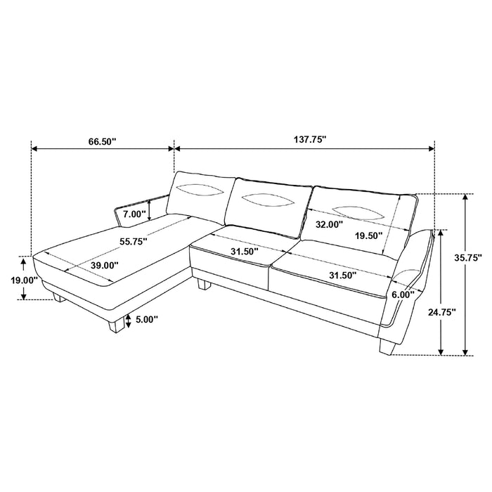 Caspian Sectional Sofa - Home Furniture And More (Brentwood, MD)