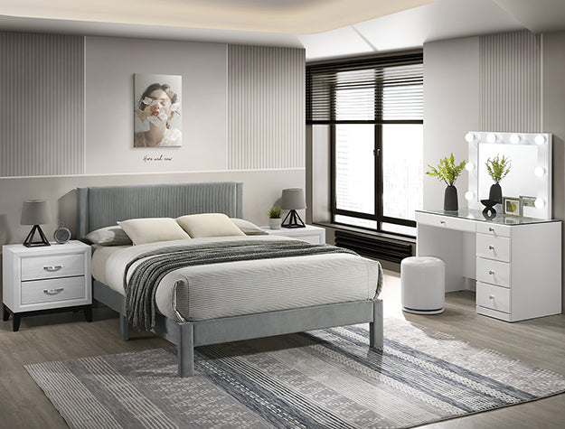 Lucia Q Hb/Fb Side Rails Light Grey