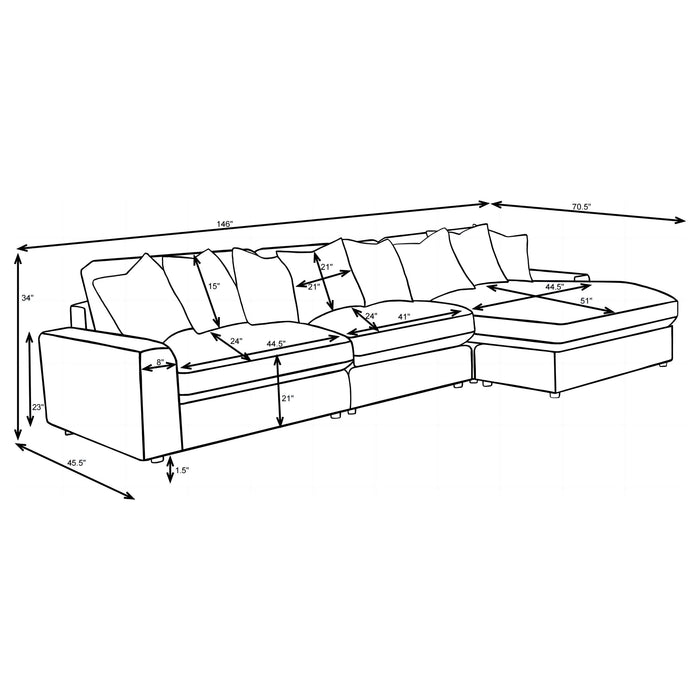 Blaine Sectional Sofa - Home Furniture And More (Brentwood, MD)