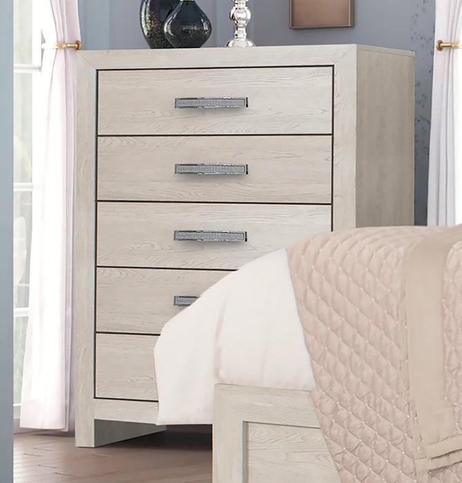 Jaylen 5 Drawer Chest In Gray - Home Furniture And More (Brentwood, MD)