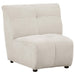 Charlotte Upholstered Curved Armless Chair Ivory - Home Furniture And More (Brentwood, MD)