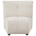 Charlotte Upholstered Curved Armless Chair Ivory - Home Furniture And More (Brentwood, MD)