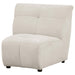 Charlotte Upholstered Curved Armless Chair Ivory - Home Furniture And More (Brentwood, MD)