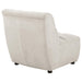 Charlotte Upholstered Curved Armless Chair Ivory - Home Furniture And More (Brentwood, MD)