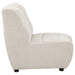 Charlotte Upholstered Curved Armless Chair Ivory - Home Furniture And More (Brentwood, MD)
