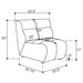 Charlotte Upholstered Curved Armless Chair Ivory - Home Furniture And More (Brentwood, MD)