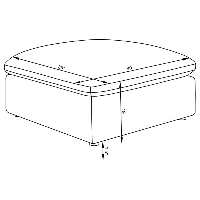 Hobson Ottoman - Home Furniture And More (Brentwood, MD)