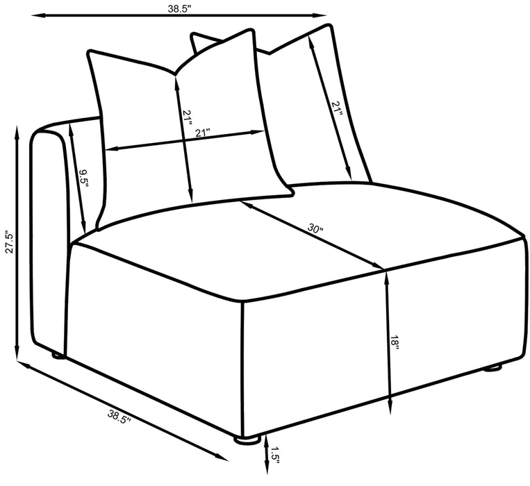 Jennifer Armless Chair - Home Furniture And More (Brentwood, MD)