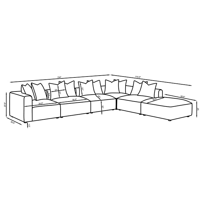 Jennifer Modular Sectional Sofa - Home Furniture And More (Brentwood, MD)