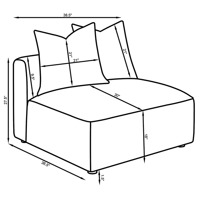 Jennifer Armless Chair - Home Furniture And More (Brentwood, MD)