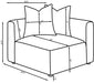Jennifer Upholstered Corner Chair - Home Furniture And More (Brentwood, MD)