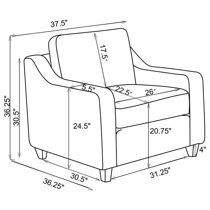 Christine Accent Chair - Home Furniture And More (Brentwood, MD)
